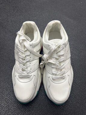Kurt Geiger White Leather Sneakers with Teal Accents